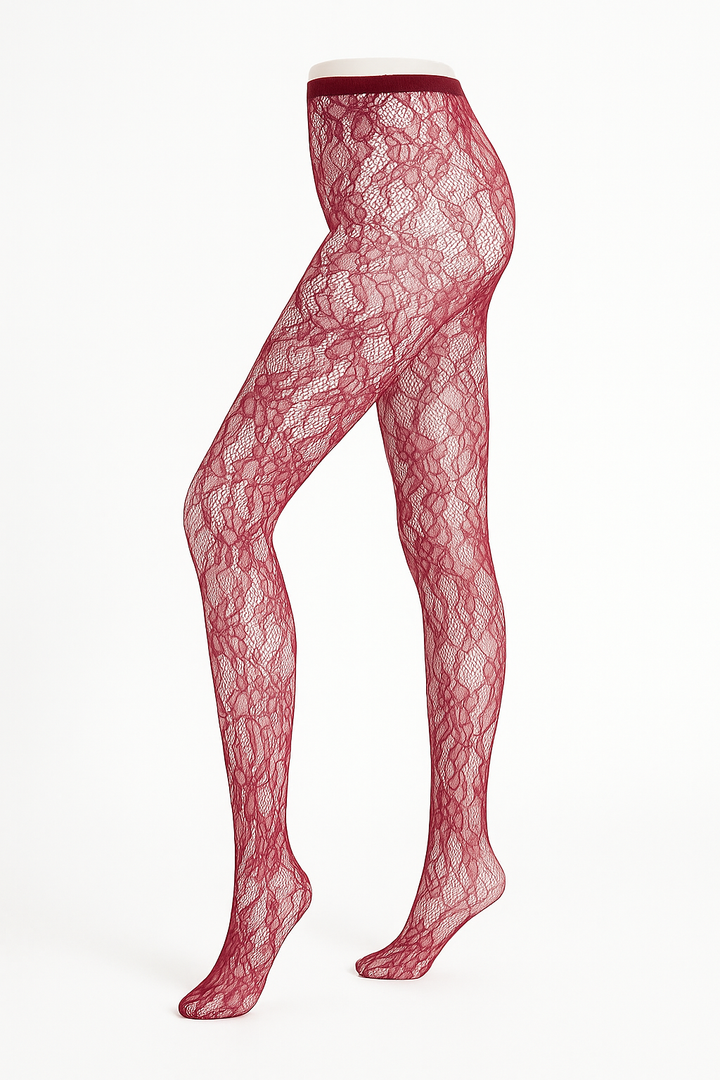 Crimson Lace Tights