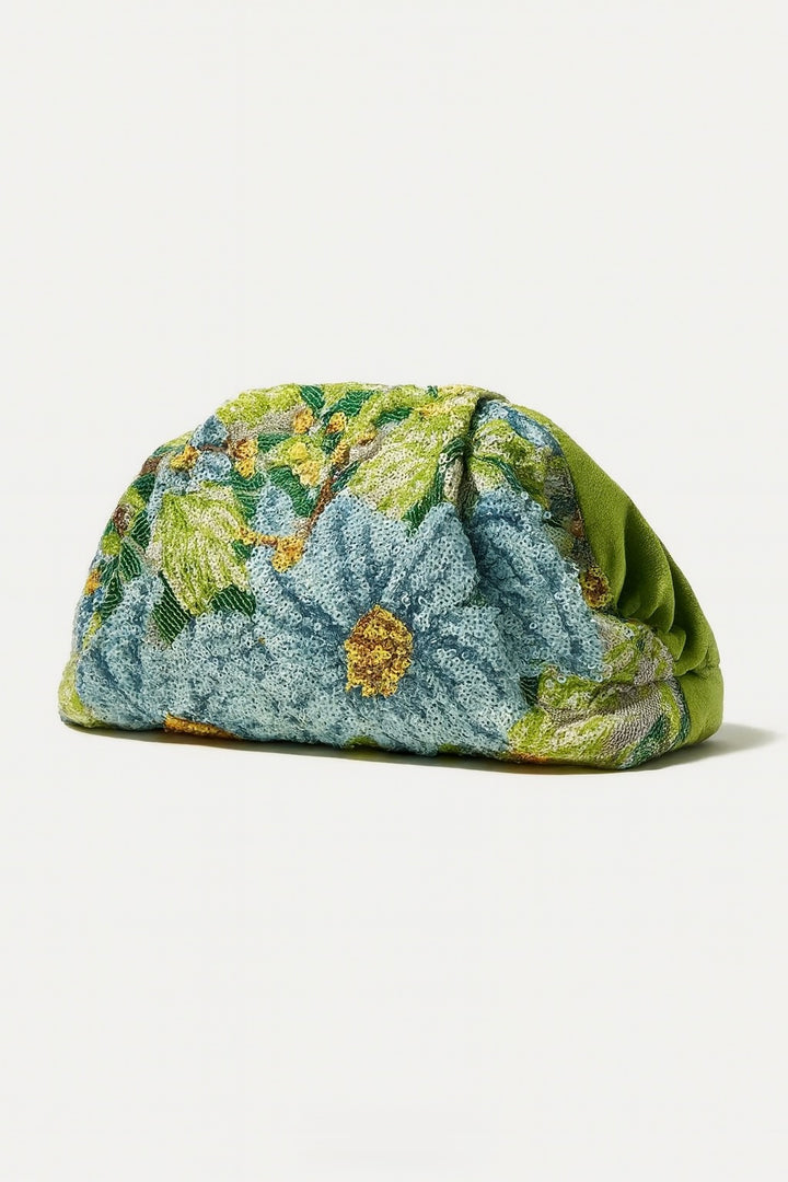 Floral Sequin Clutch
