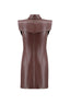 Leather Sculpt Dress - Brown