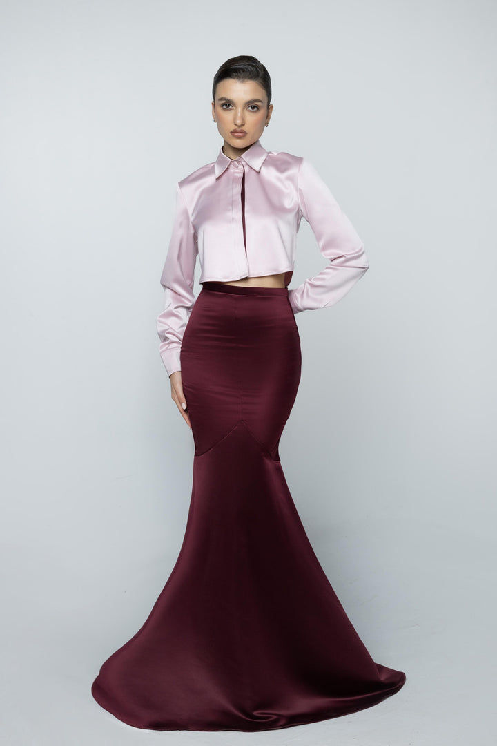 Flora Plum Skirt